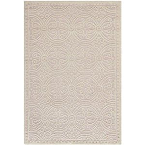Safavieh Gestructureerd tapijt, CAM123 handgetuft wol, 91 X 152 cm, lichtroze/ivoor