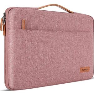 DOMISO 13 inch Waterdichte Laptophoes Laptoptas Notebooktas Computer Aktetas Draagtas voor 12-13"" Laptop/13"" MacBook Air Retina 2018/12.9"" iPad Pro 2016 2017/13.5"" Surface,donkergrijs, Roze