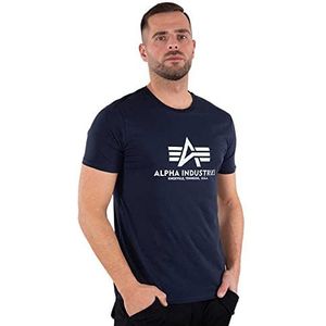 ALPHA INDUSTRIES Basic Foil Print T-shirt, ondoorzichtig voor heren, blauw (Rep.blue - 07), S