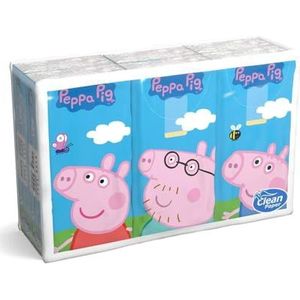 CLEAN Fazzoletti ""Peppa Pig"" x 6 stuks - Mouchirs van papier