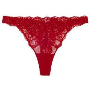 Women'secret Xmas Red Collection Brief, Rood, XL Dames