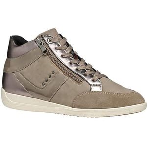 Geox - D Myria B - Sneakers - Taupe - Synthetisch - Ritssluiting
