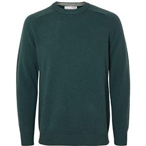 SELETED HOMME Slhnewcoban Lambs Wool Crew Neck W Noos, Green Gables/Detail: kelp, L