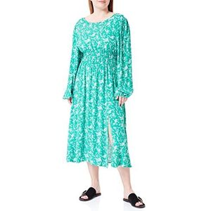 Springfield Midi-jurk met elastiek en taille, Groen, 40