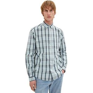 TOM TAILOR Uomini Overhem 1034891, 31170 - Ice Blue Navy Check, S