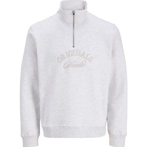 JACK & JONES Jorbleecker Branding Sweat High Neck Bf, wit (bright white), L