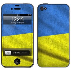 atFoliX voetbal 2012 Oekraïne vlag designfolie voor Apple iPhone 4 / 4s