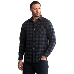 Timberland Woodfort Mid-Weight Flanel Work Shirt Button-Down Werkhemd voor heren, Navy Buffalo Check, XL Hoog