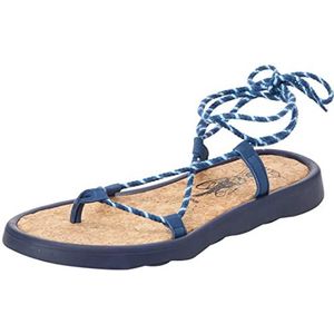 Fly London Tace874fly platte sandaal voor dames, Blauw, 35 EU