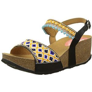 Desigual dames bio7 beads sandalen, Zwart Zwart Zwart 2000, 36 EU