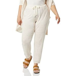 Amazon Essentials Lichtgewicht lounge badstof joggingbroek pyjamabroek voor dames (verkrijgbaar in grote maten), lichtbeige zebrastrepen, klein