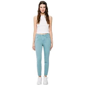 Springfield Jeans Slim Cropped Eco Dye, turquoise/eend