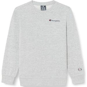 Champion Legacy Icons B-Ultralight Spring Terry Small Script Logo Crewneck Sweatshirt voor kinderen en jongens, Lichtgrijs, 13-14 jaar