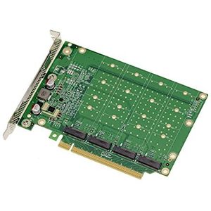 KALEA-INFORMATIQUE M2 PCIe 3.0 x16 controllerkaart voor 4 M.2 NVMe M Key SSDs.