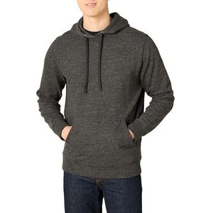 Amazon Essentials Lichtgewicht sweatshirt met lange mouwen voor heren van Franse badstof (verkrijgbaar in Big & Tall), Charcoal Heather, L