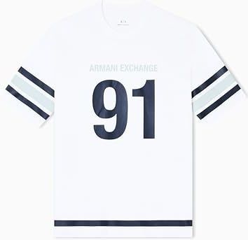 AIX Armani Exchange - XM001852AF10361U0009 - T-shirt - Wit - Katoen - Korte Mouwen