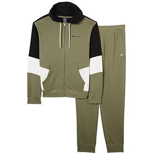 Champion Legacy Sweatsuits Powerblend Terry all Day Active Hooded Sportpak (Gunmetal Green/Black), XL voor heren