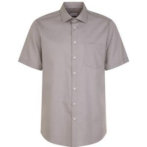 Seidensticker Zakelijk overhemd voor heren, regular fit, strijkvrij, kent-kraag, korte mouwen, 100% katoen, rood, 48