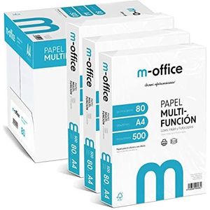 A4-papier, 80 g, verpakking met 500 vellen, multifunctioneel papier voor inkjet- en laserprinters, A4-vellen, 210 x 297 mm, ideaal voor kantoor en thuis, 4000 vellen