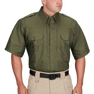 Propper Men's Short Sleeve Ripstop Tactical Shirt, Olive Green, Large