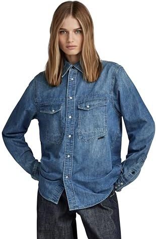 Overhemd - Dakota - Denim - Effen - Lange Mouw - Regular Fit