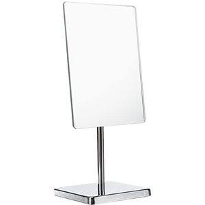 cosmeticaspiegel zilveren spiegel met make-up spiegel rechthoekige tafelspiegel met voet voor de badkamer