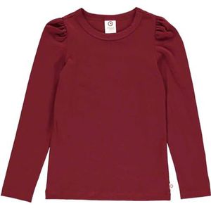 Müsli by Green Cotton T-shirt voor meisjes met opdruk 'Cozy Me Puff', Cabernet, 128