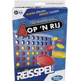 4 op 'n Rij-reisspel, eenvoudig mee te nemen, spel voor 2 spelers, reisspel voor kinderen - Nederlandse versie