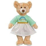 Heless 6 - Knuffel Teddy Regenboog incl. jurkje met regenboog borduursel, ca. 22 cm hoge teddybeer om aan en uit te kleden, om van te houden en als speelkameraadje