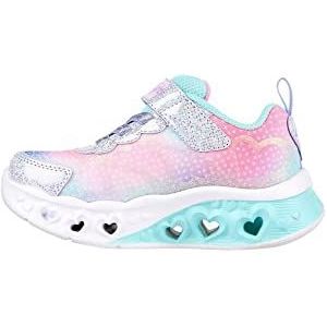 Skechers Flutter Heart Lights voor meisjes houdt gewoon van Sneaker, Lavendel synthetisch gaas, 33 EU