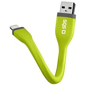 SBS Lightning-kabel 12 cm, mini-oplaadkabel met USB & Lightning MFI-aansluiting, ideaal voor Apple iPhone 11, 11 Pro, 11 Pro Max, X, XS, XS Max, XR, 8, 8 Plus, 7, 7 Plus, 6, 6s, iPad