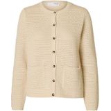 SELECTED - SLFVinna - Gebreid Vest - Beige / Bruin