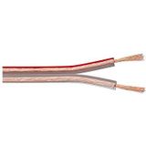 Luidspreker kabel (CU koper) - 2x 0,50mm² / transparant - 10 meter