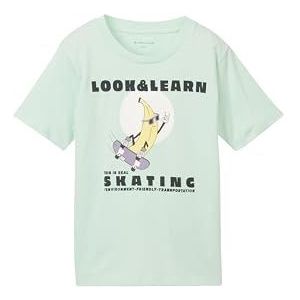 TOM TAILOR T-shirt voor jongens, 34606 - Pastel Apple Green, 116/122 cm