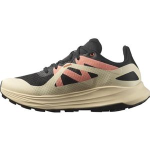 Salomon Ultra Flow Black Tender, veelzijdige trailrunning voor comfort, voor wandelen en trailrunning bij outdoor-avonturen, Black Tender Peach Fusion Coral, 39 1/3 EU