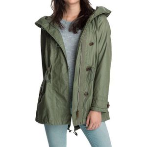 ESPRIT Dames parka jas kort katoen 034EE1G004, groen (gouden moss), 42