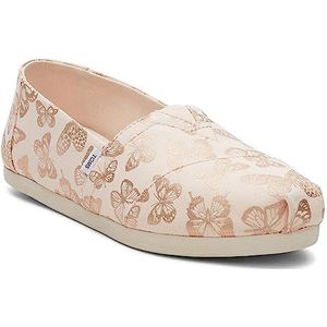 TOMS Platte instappers met Alpargata-print voor dames, Roze vlinder, 35.5 EU