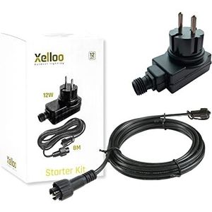 Xelloo® startset met 12V transformator en 8 meter verlengkabel, voor uitbreiding van de verlichtingsset of ter vervanging - geschikt voor elke Xelloo 12V verlichtingsset.