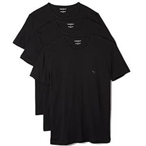 Emporio Armani Heren katoenen T-shirt met ronde hals, 3-pack, Zwart, L