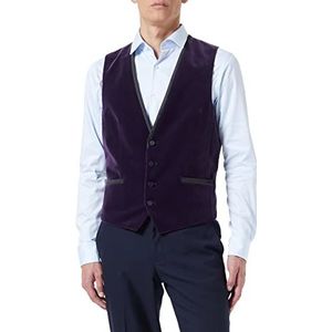 HUGO Heren Waistcoat, Dark Purple509, 90