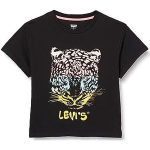 Levi's Kids Lvg luipaard oversized T-shirt Meisjes 2-8 jaar, Kaviaar, 6 jaar