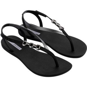 Ipanema Sandal Rio Fem, Black Silver., 35/36 EU