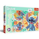 Trefl - Lilo & Stitch, Vrolijke dag Lilo & Stitch - Puzzel 24 maxi - 24 grote stukjes,Kleurrijke puzzel met de helden uit de cartoon, Creatieve ontspanning, Plezier voor kinderen vanaf 3 jaar
