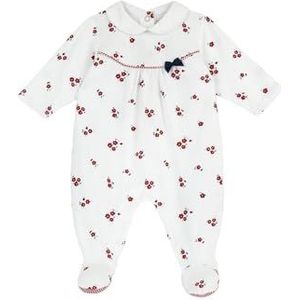 Chicco, Babyrompertje van zacht en licht katoen, met comfortabele opening aan de voorkant en beenopening, ideaal voor lente en herfst, ontworpen in Italië, babykleding 0-24 maanden, wit (3), 9 Maanden