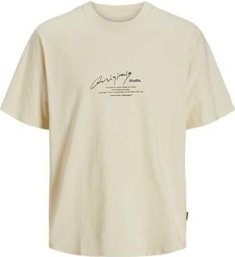 Jack & Jones Jormanchester Script Tee Ss Crew Neck, antiek wit., XL