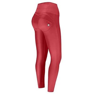 FREDDY - WR.up® Superskinny 7/8 broek met hoge tailleband van kunstleer - Special Edition, Deep Claret, XS