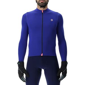 UYN O102423 Biking Lightspeed OW Long_SL T-shirt voor heren, sodalietblauw/roze fluo S, Sodaliet blauw/neonroze, S