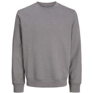 Jack & Jones Jcorecharge Mold Print Sweat Crew Neck, Grijs flanel, XS