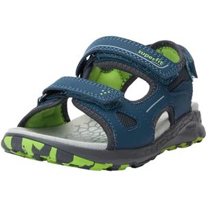 Superfit Criss Cross Sandalen voor jongens, blauw groen 8040, 38 EU Weit
