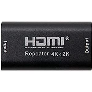 Watio Wave HDMI-repeater – apparaat ter versterking van het HDMI-signaal, ondersteunt audio en video, tot 4 K, duurzame constructie in zwart